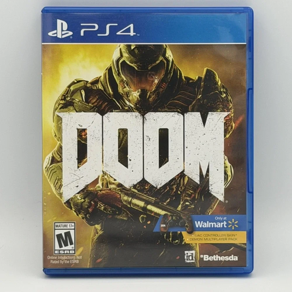 Doom Sony PlayStation 4 PS4 Walmart Exclusive Complete 2016 Shooter M Video Game